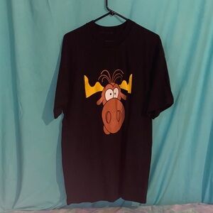Vintage 1993 Taco Bell Rocky & Bullwinkle Single Stitch Promo T-Shirt X-Large XL